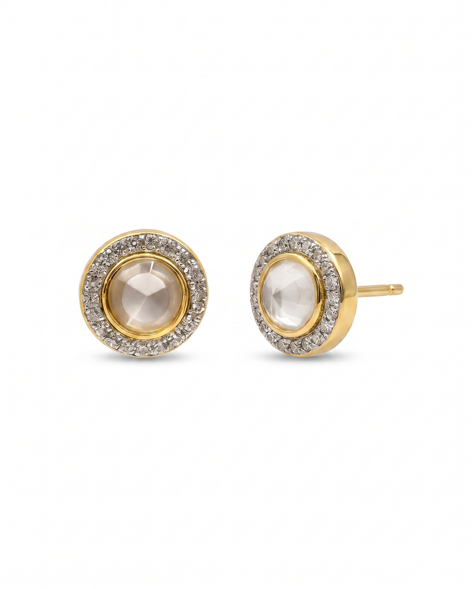 Halo Crystal Stud Earrings