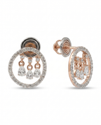 Moissanite Halo Chandelier Studs