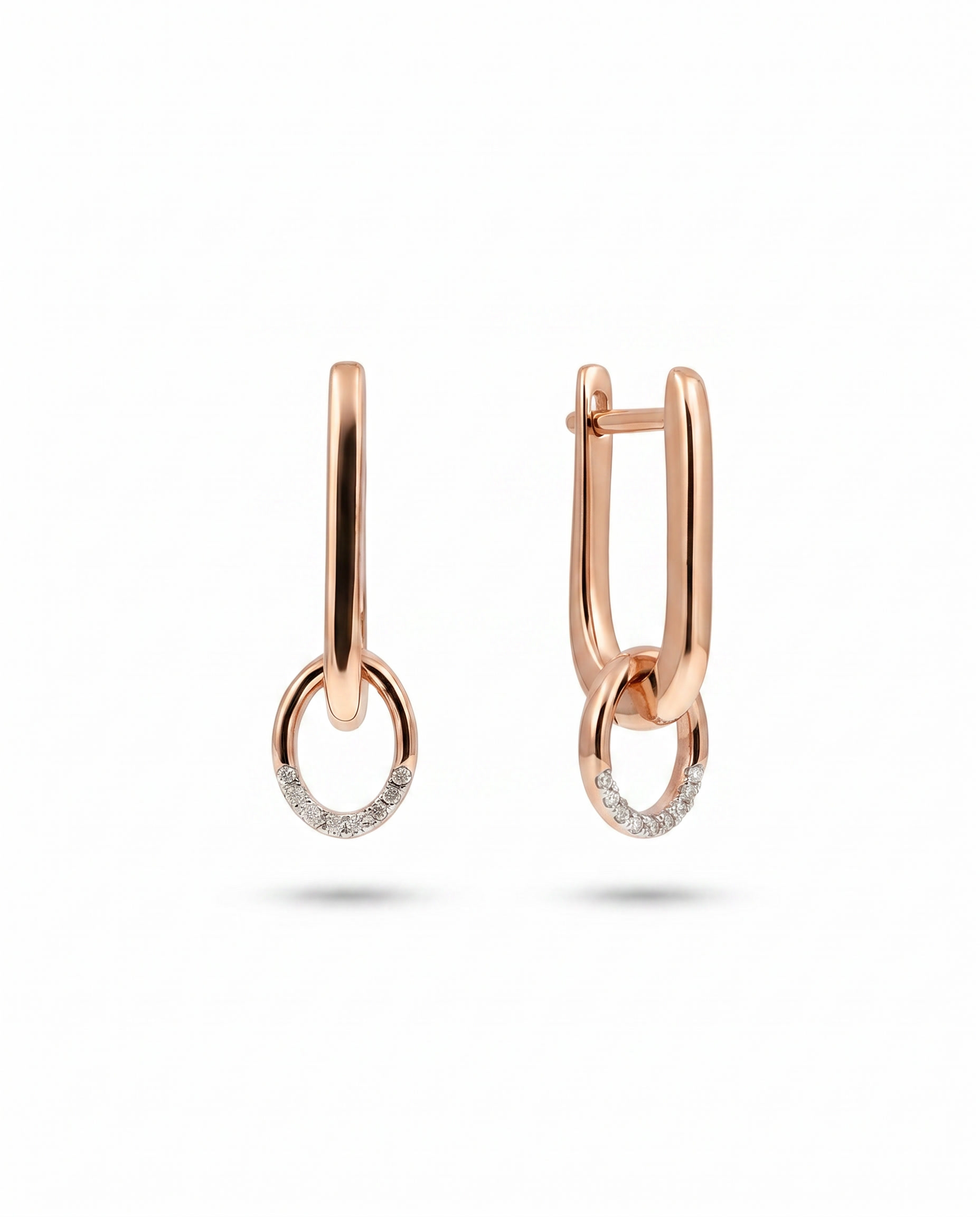 Circle Drop Huggie Earrings