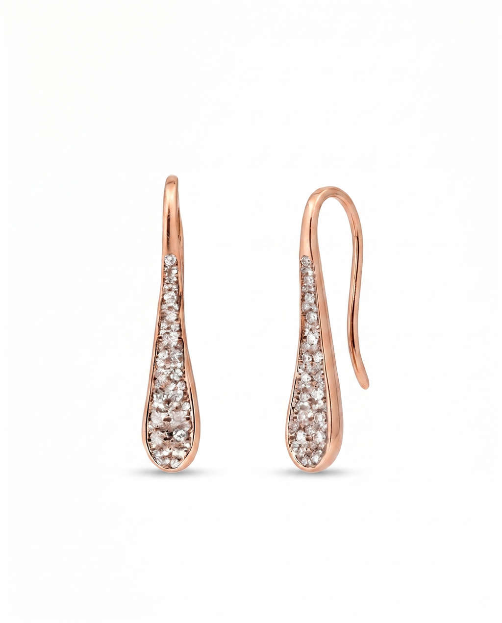 Pavé Teardrop Hoop Earrings
