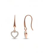 Open Heart Drop Earrings