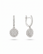 Moissanite Cluster Huggie Earrings