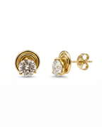 Spiral Moissanite Solitaire Studs
