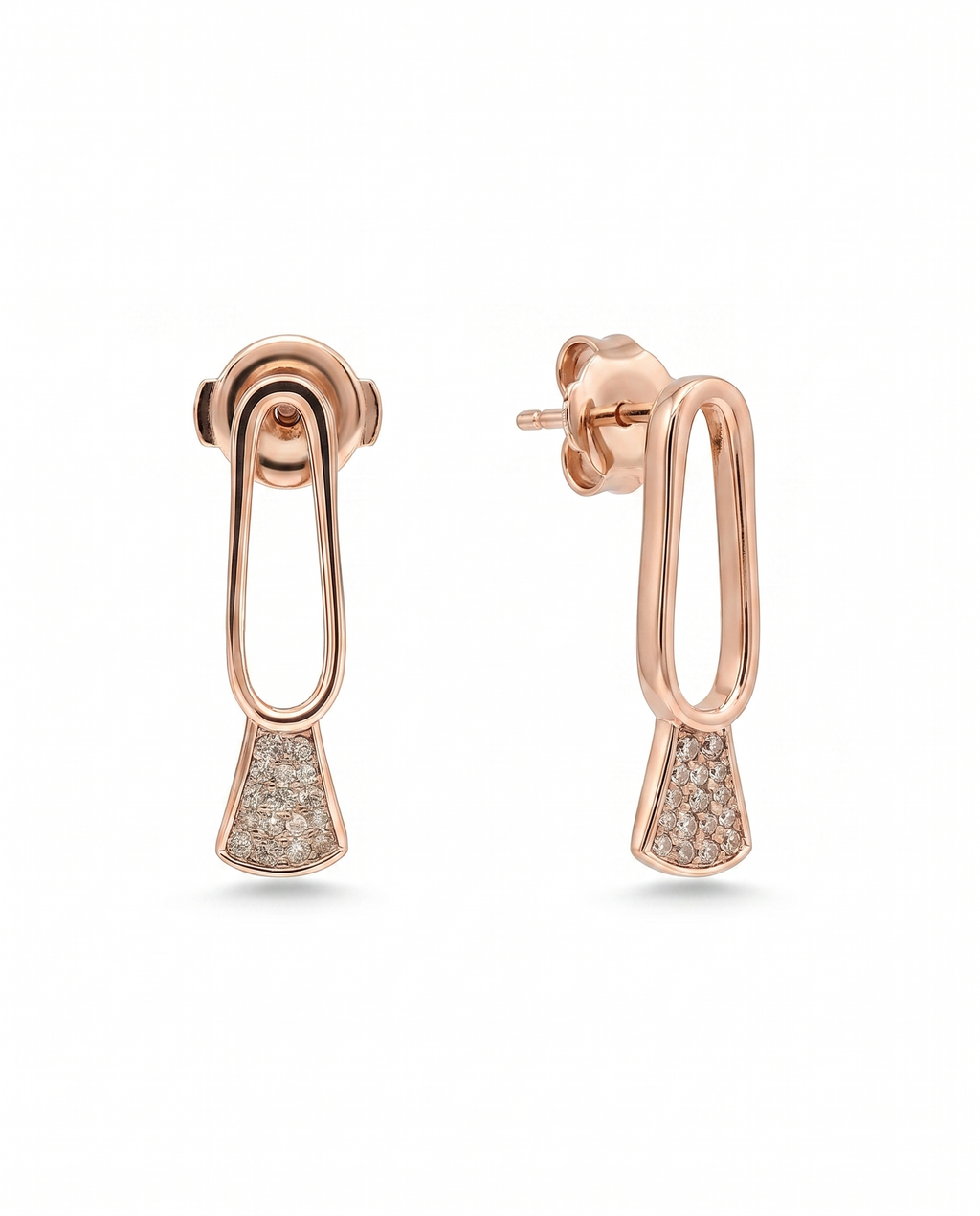 Arch Moissanite Drop Earrings