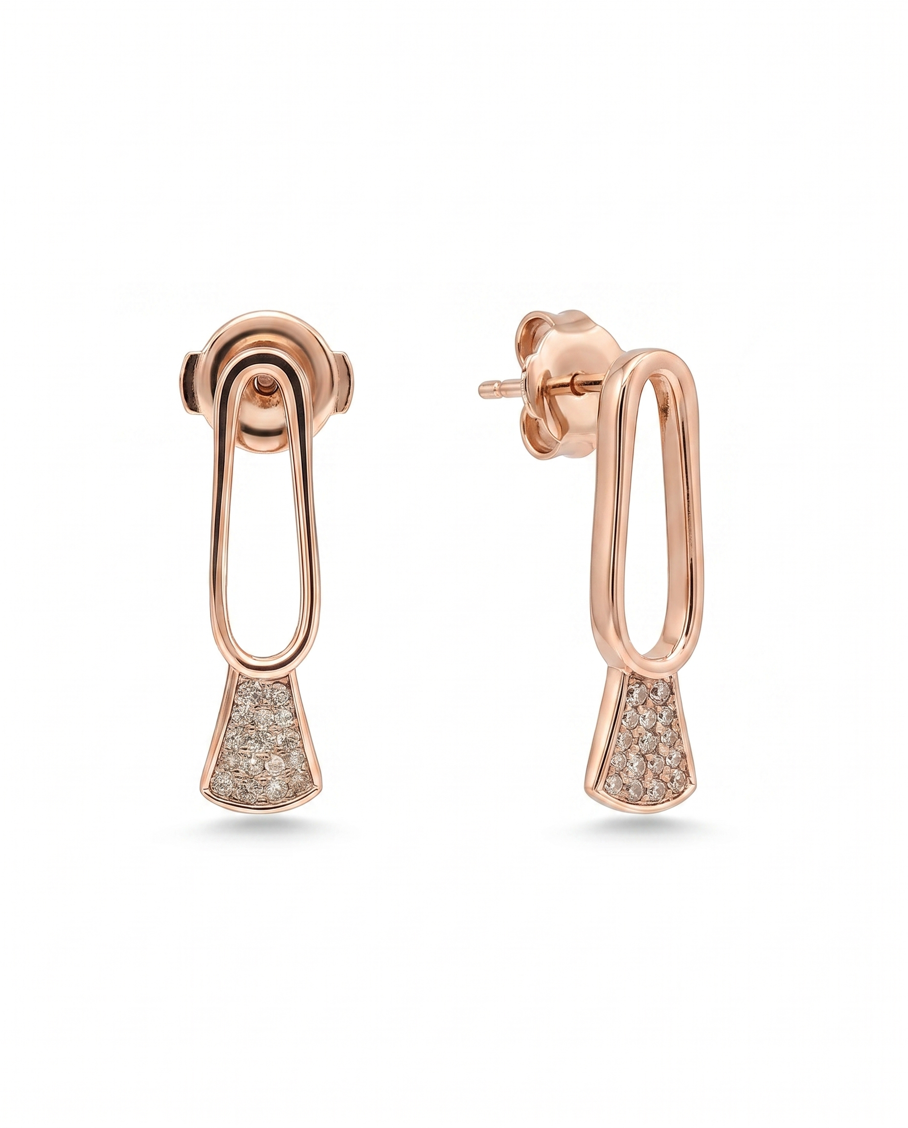 Arch Moissanite Drop Earrings