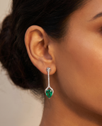Emerald Spike Crystal Bar Drops
