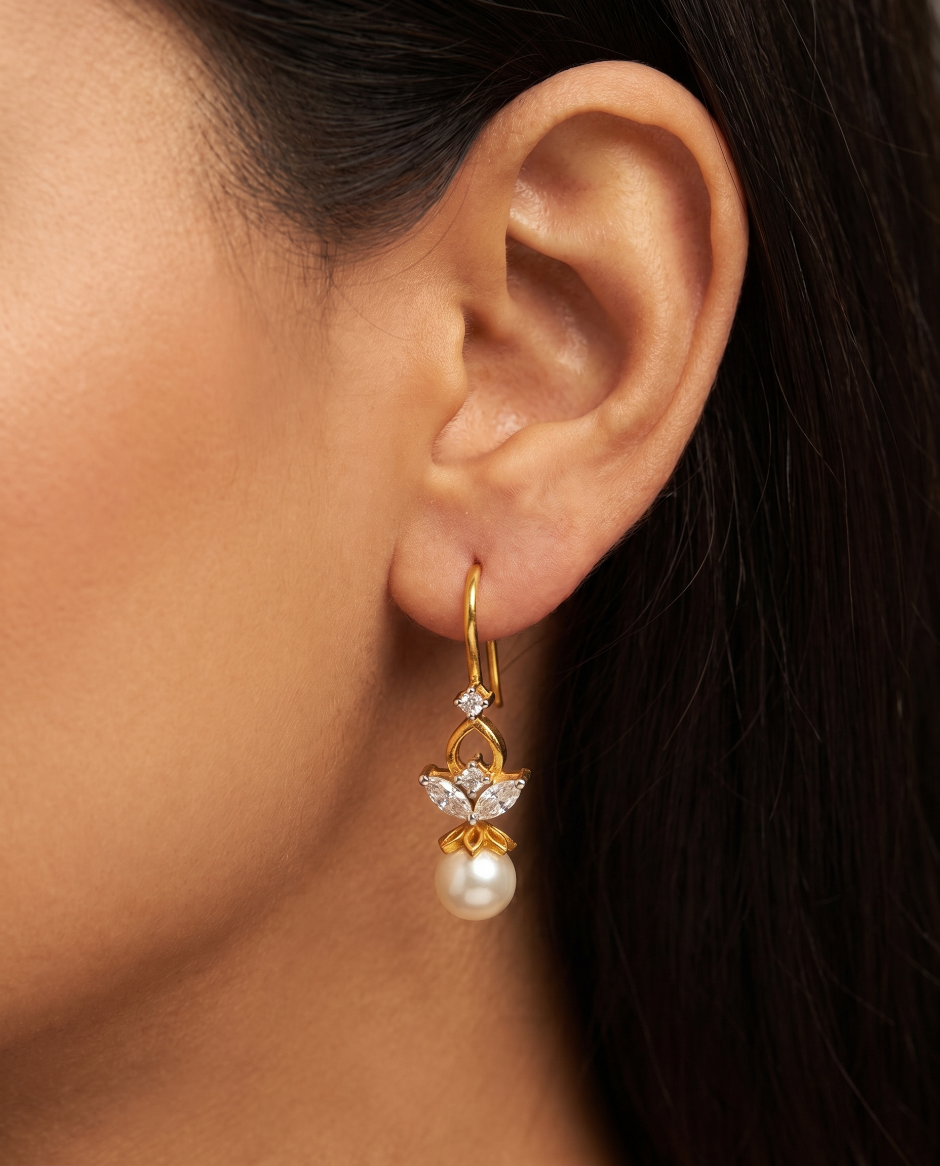 Crystal Pearl Hook Drops