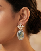 Aqua Marquise Crystal Drop Earrings