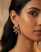 Sapphire Pearl Drop Earrings