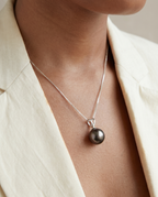 Dark Pearl Drop Necklace