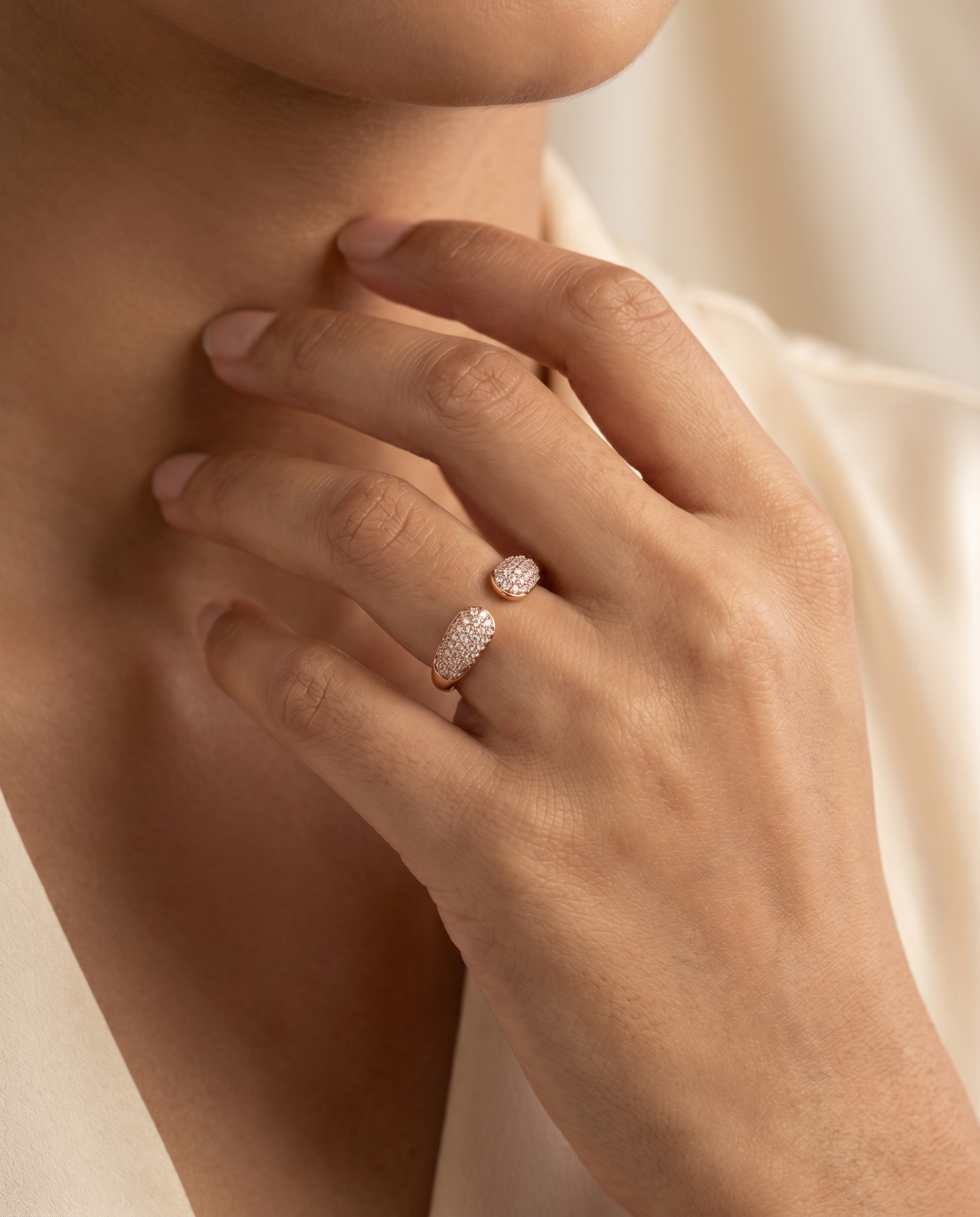 Pavé Dome Open Ring
