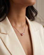 Ruby & Crystal Duo Necklace