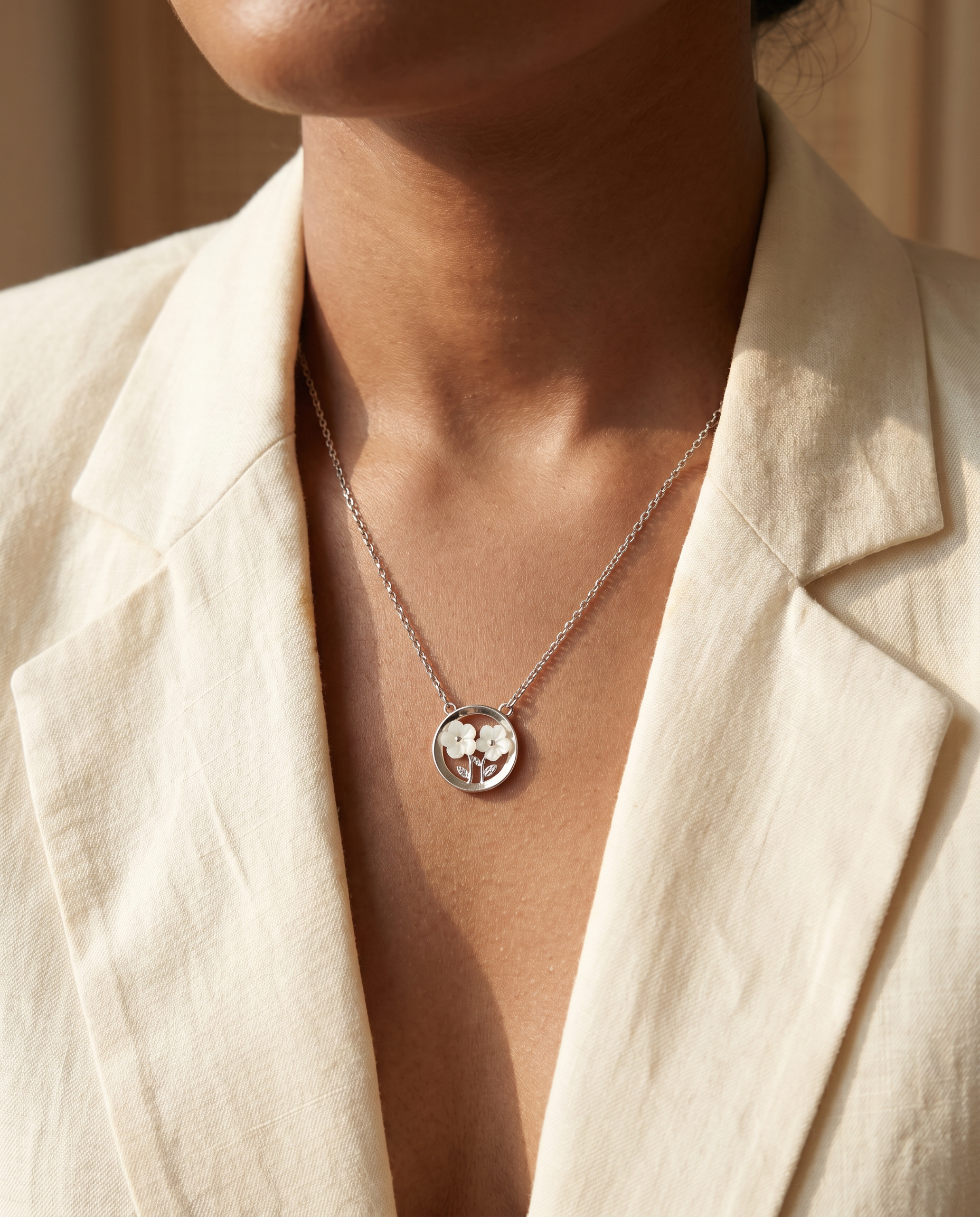 Mother of Pearl Tree Pendant