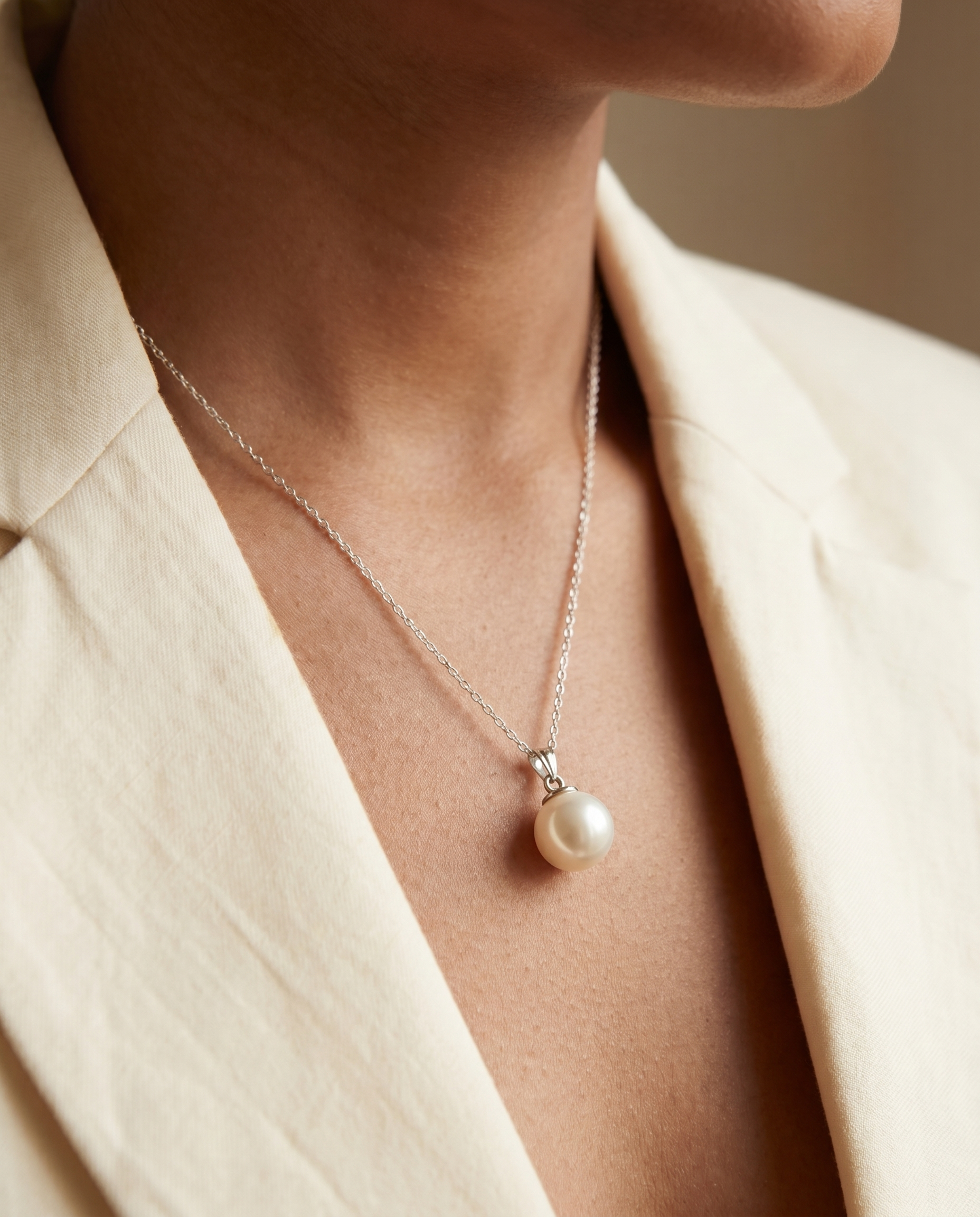 Classic White Pearl Pendant