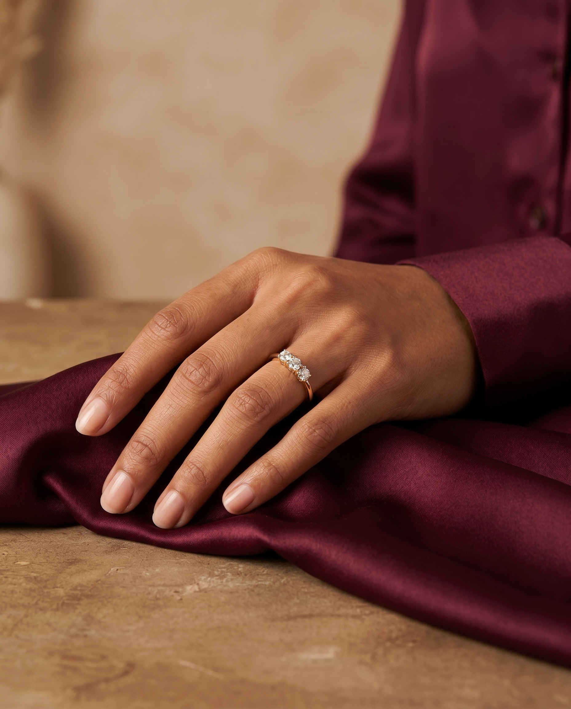 Three Stone Trilogy Ring