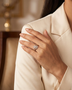Crystal Swirl Knot Ring