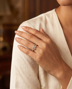 Butterfly Crystal Silver Ring