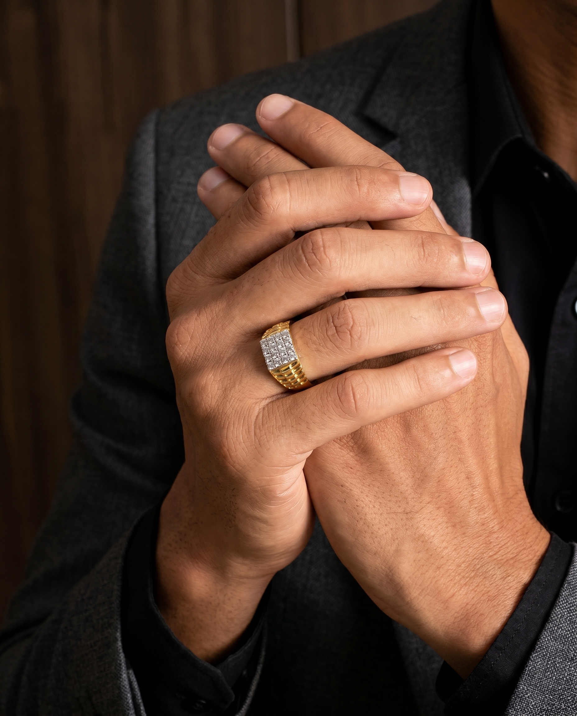 Men's Pavé Silver Ring
