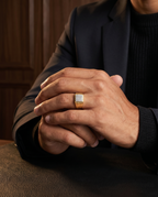 Men's Signet Pavé Ring