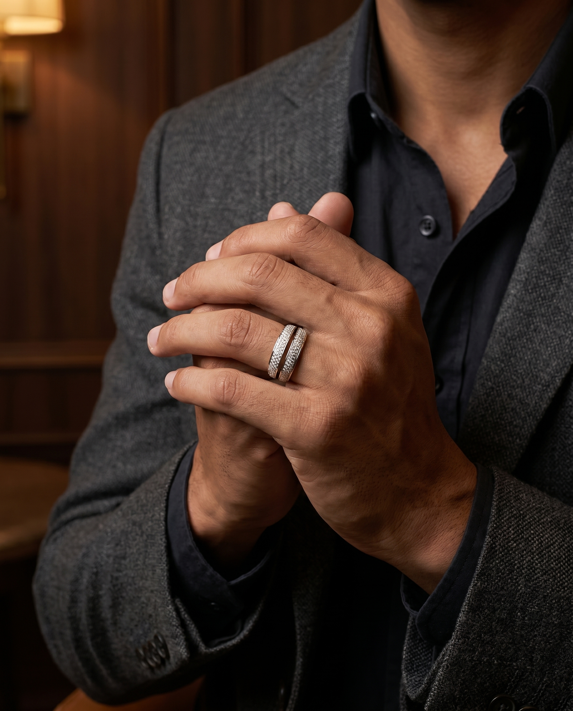 Double Pavé Band Ring
