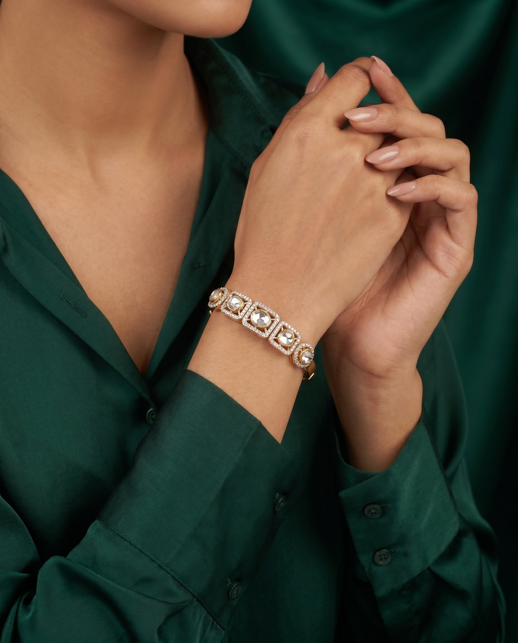 Moissanite Eternity Bangle