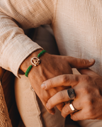 Ganesha Emerald Cord Bracelet