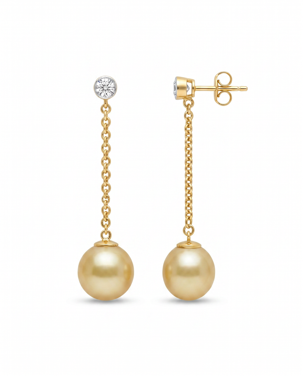 Pearl Chain Drop Earrings