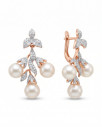 Botanical Pearl Cluster Drop Earrings