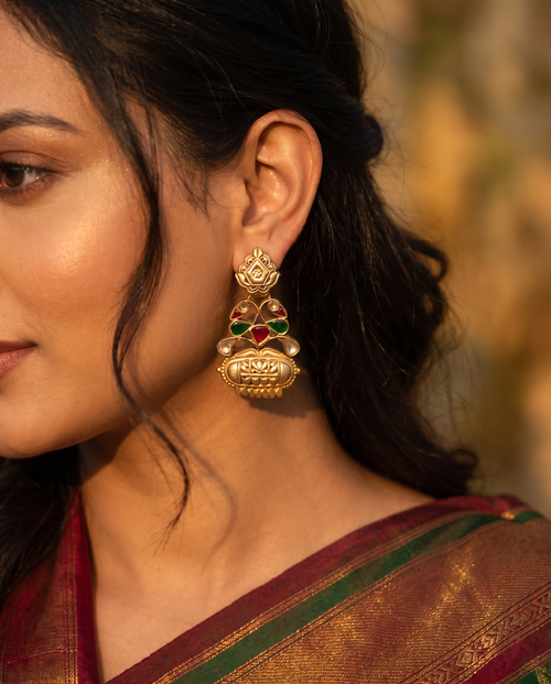 Antique Kundan Jadau Earrings