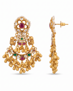 Ghungroo Kundan Bridal Drop Earrings