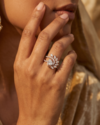 Pear Marquise Spray Rose Gold Ring