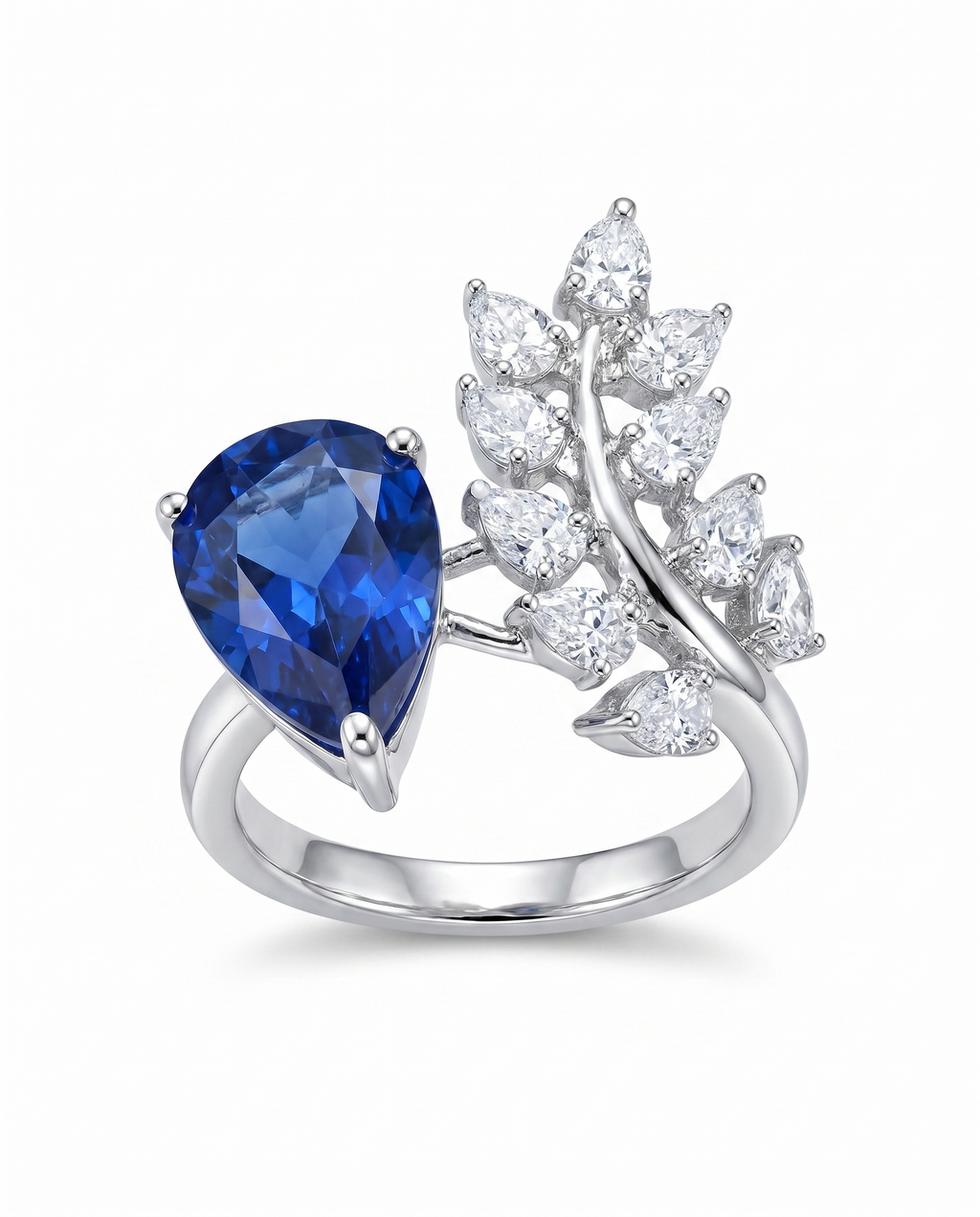 Pear  Leaf Bypass Ring