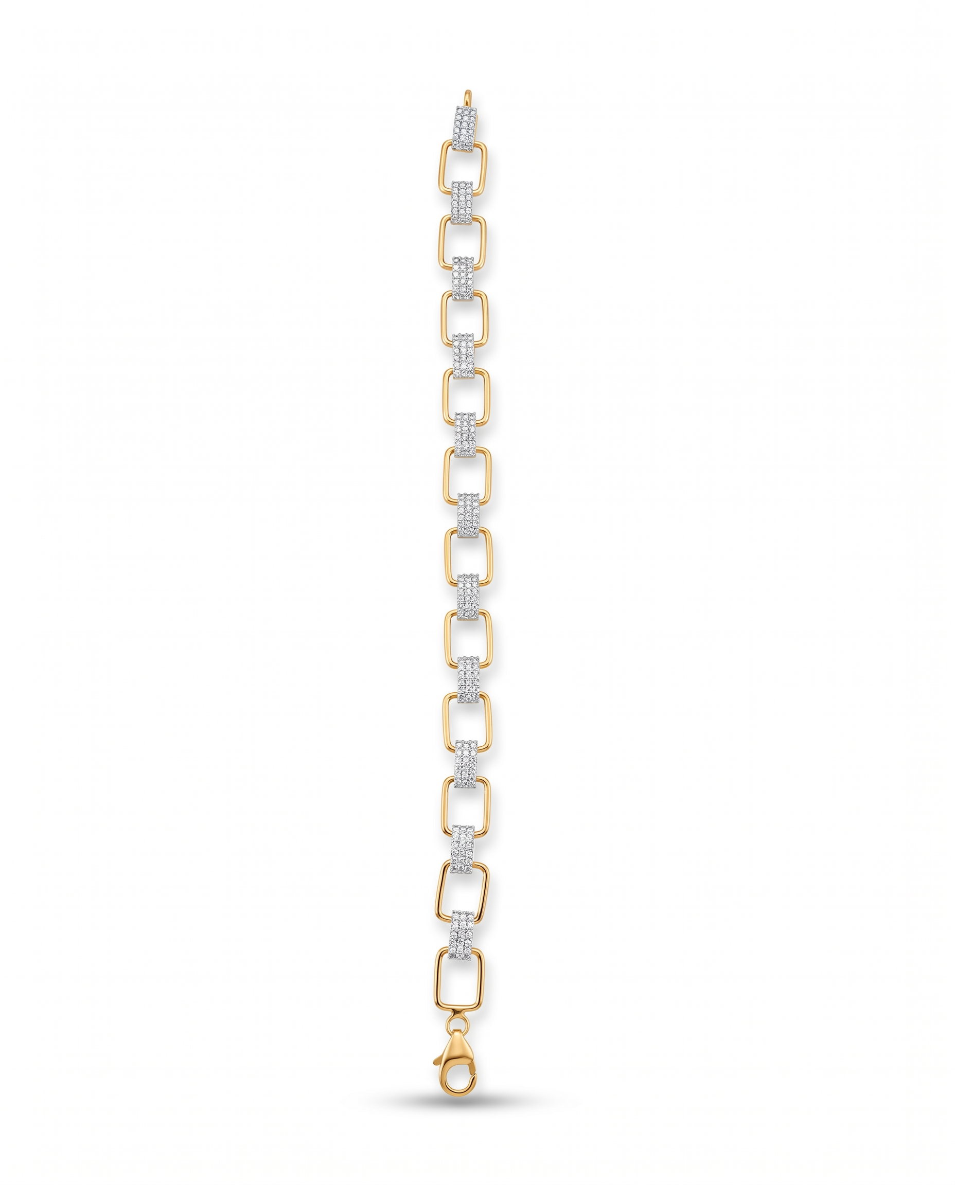 Pavé Square Link Bracelet