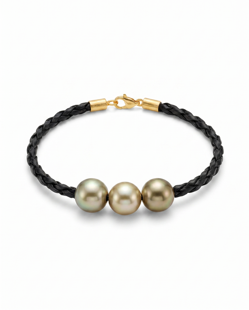Pearl Braided Leather Bracelet