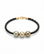 Pearl Braided Leather Bracelet