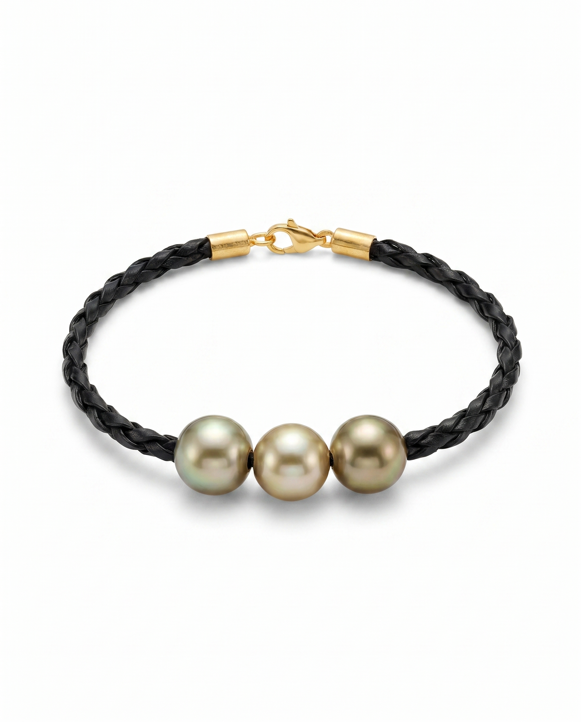 Pearl Braided Leather Bracelet