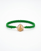 Ganesha Emerald Cord Bracelet