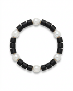 Matte Onyx Pearl Stretch Bracelet