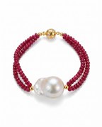 Red Baroque Pearl Bracelet