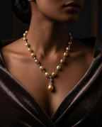 Warm Honey Drop Strand Necklace