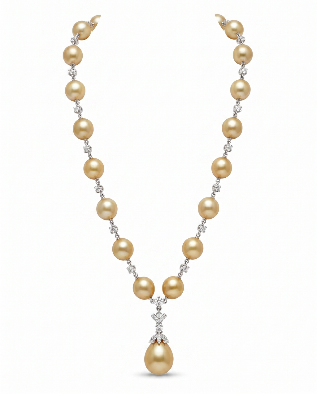Warm Honey Drop Strand Necklace