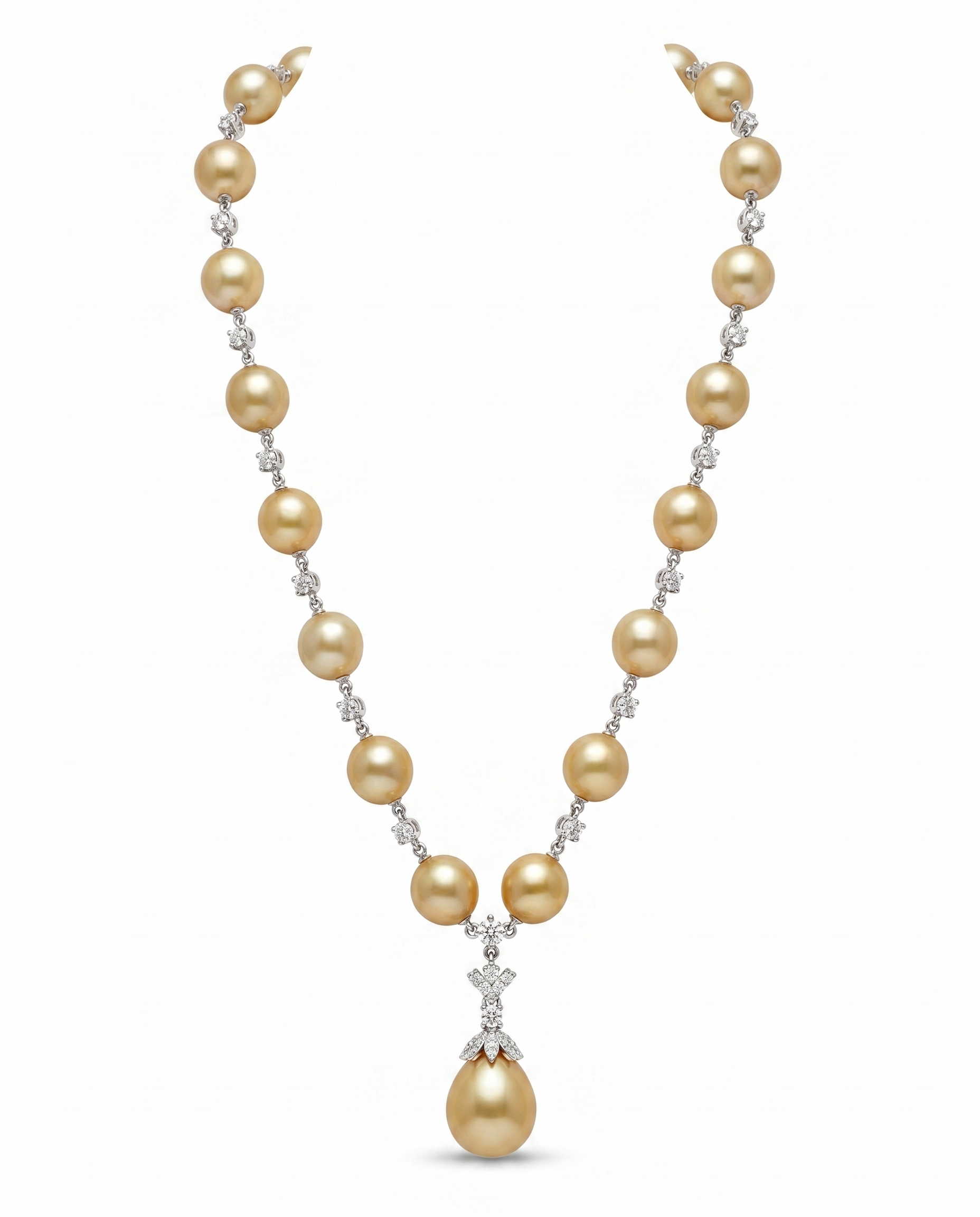 Warm Honey Drop Strand Necklace