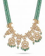 Floral Scroll Bead Strand Necklace