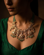 Floral Scroll Bead Strand Necklace