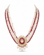 Multi-Strand Pearl Drop Necklace