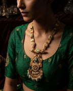 Temple Peacock Long Necklace