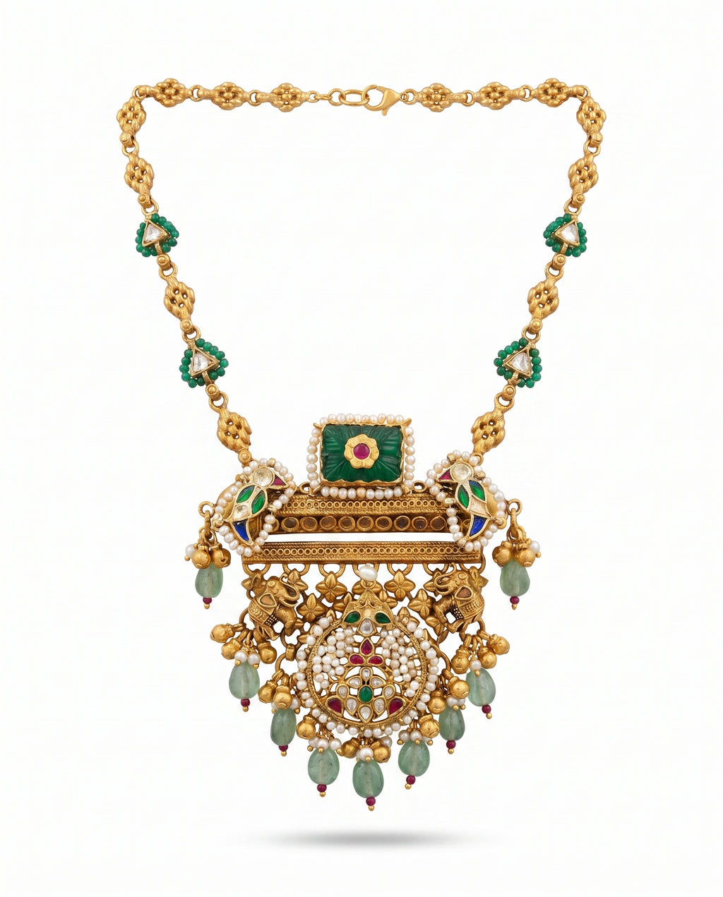 Elephant Temple Statement Necklace