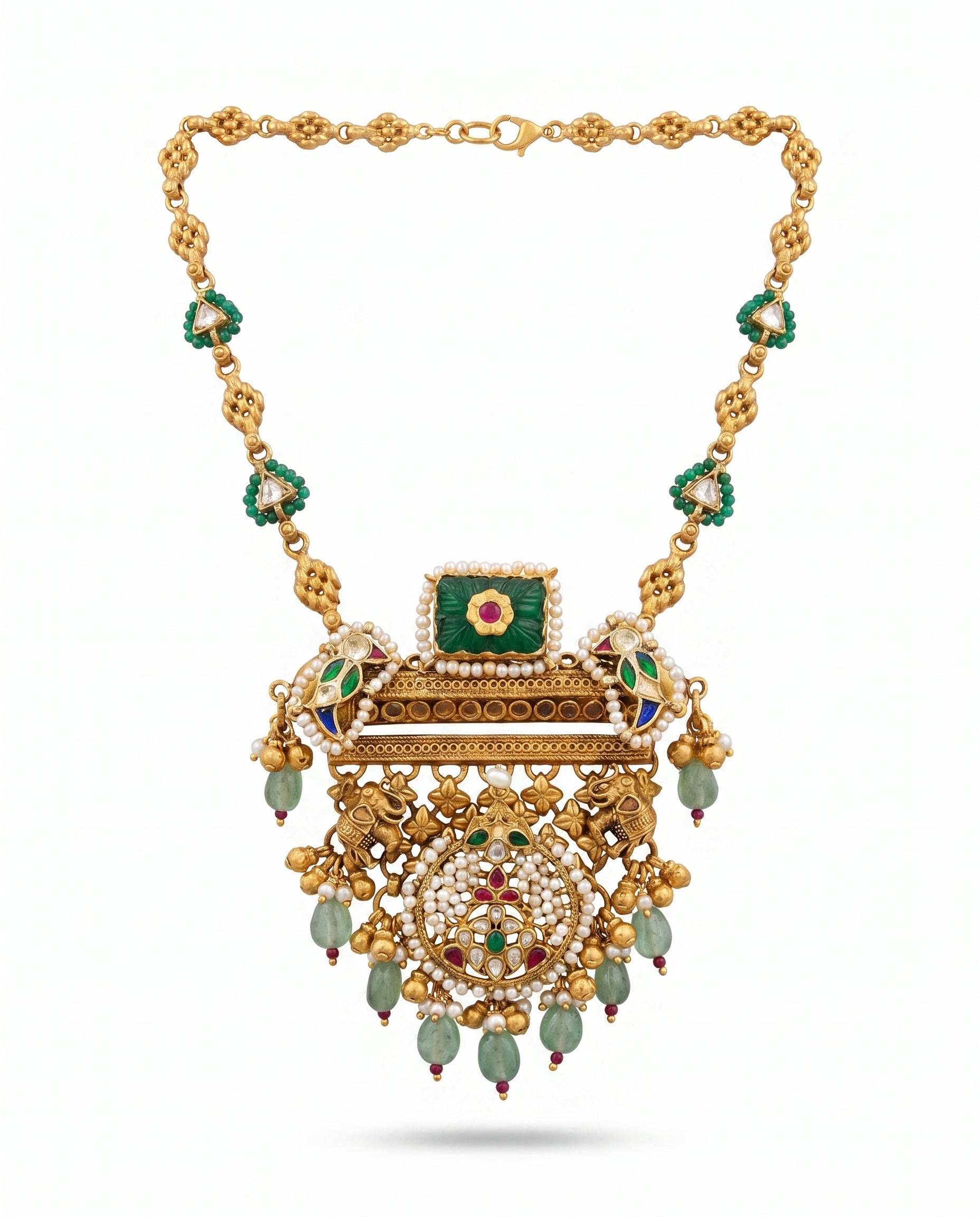 Elephant Temple Statement Necklace