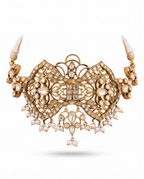 Filigree Scrollwork Pearl Choker