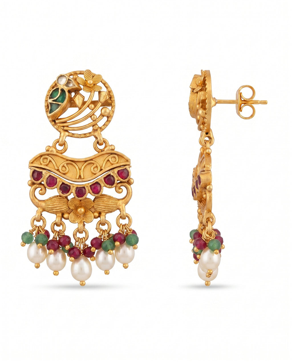 Antique Pearl Chandelier Earrings